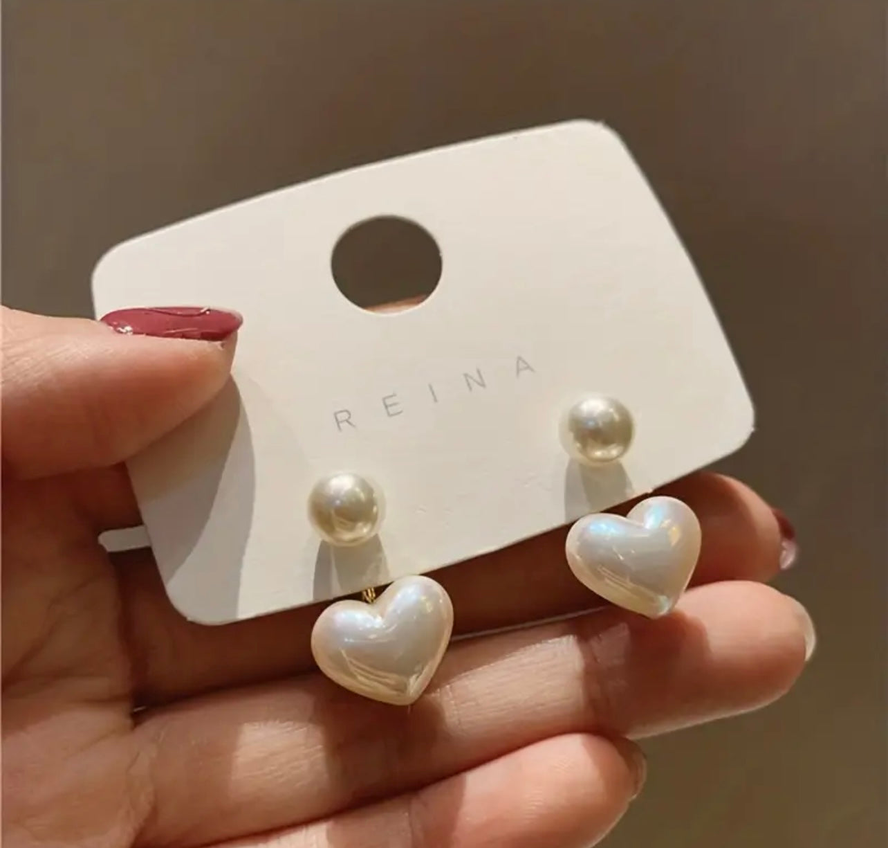 Heart Glow Pearl Earrings