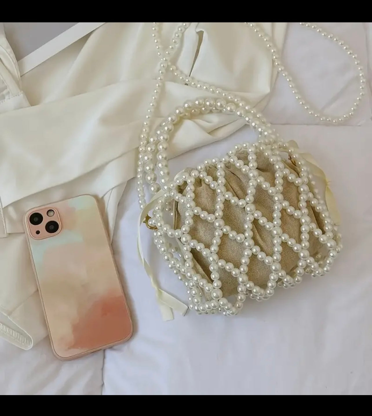 Pearlescent Elegance Clutch